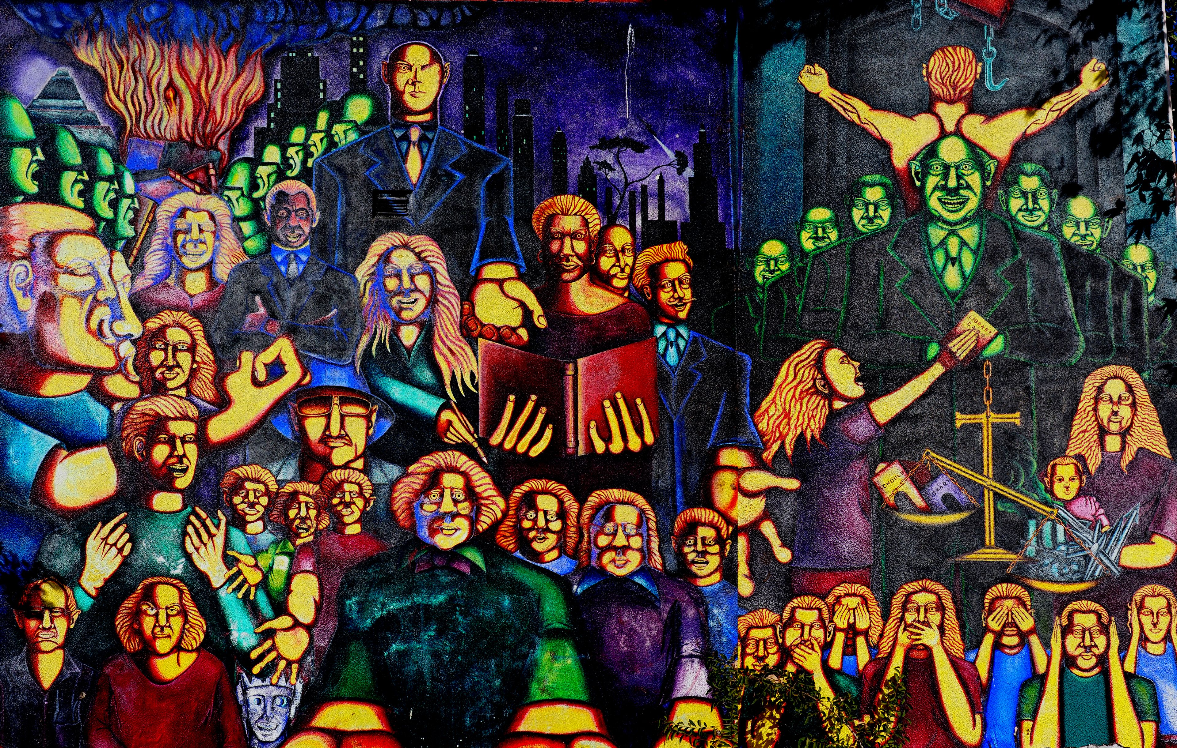 Luis Becerra Arroyo Secco Regional Library Mural